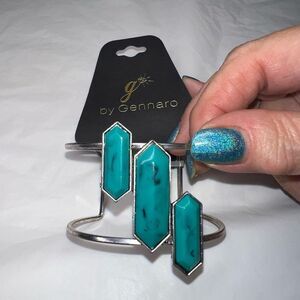 G by Gennaro Faux Turquoise Cuff Bracelet